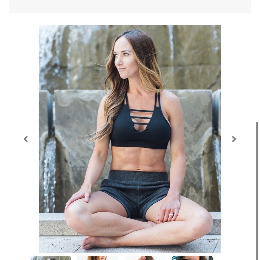 NWT. Black grid bra. Zyia.